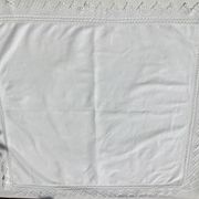 Nappe métis  bord crocheté main 84cm x 91cm