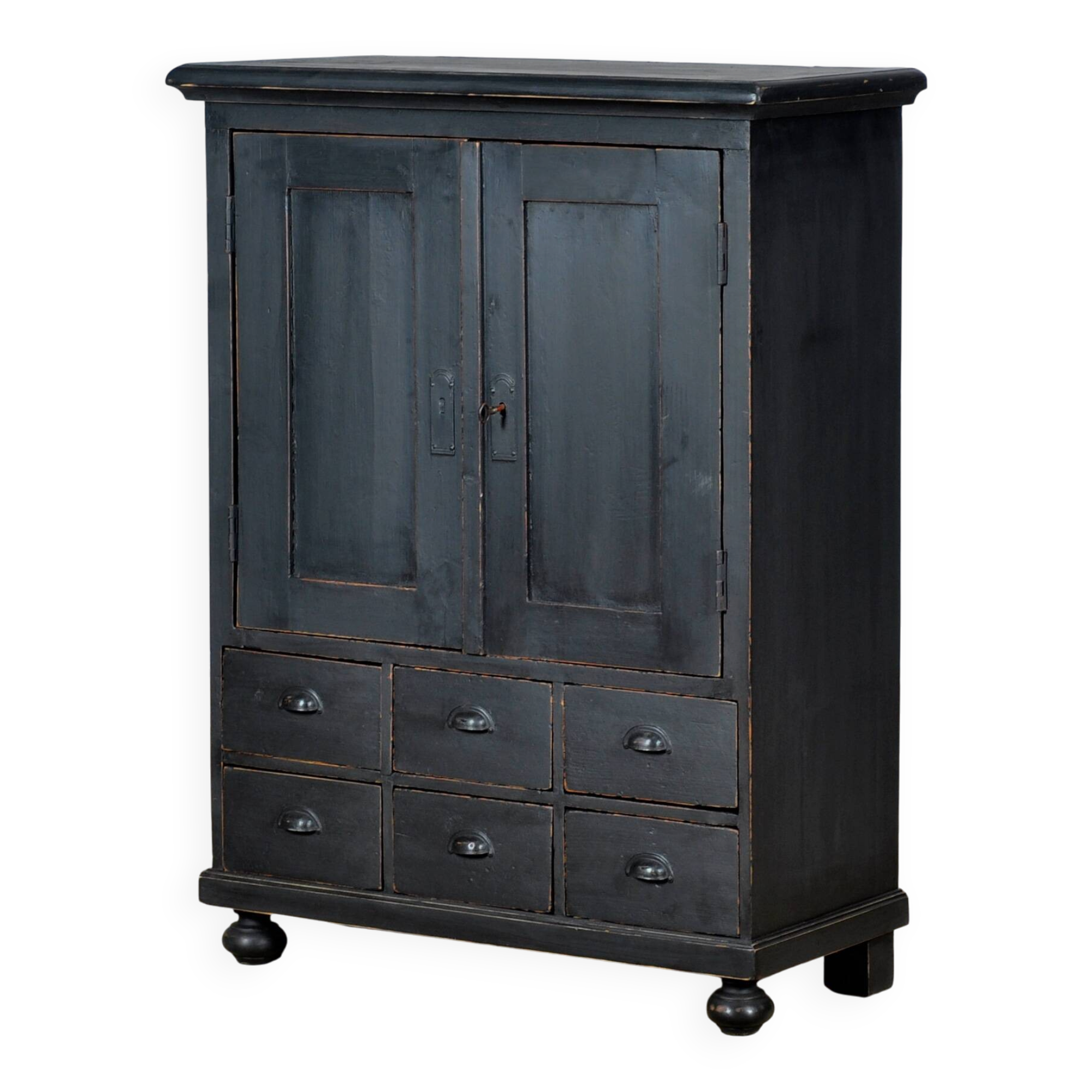 Pine cabinet with 6 drawers, circa 1920