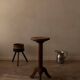 Vintage wooden pedestal plant stand