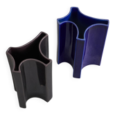 Angelo Mangiarotti, pair of mid-century vases for Fratelli Brambilla, 1960s
