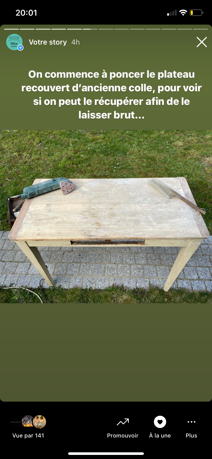 Small vintage farm table 1940 / 50
