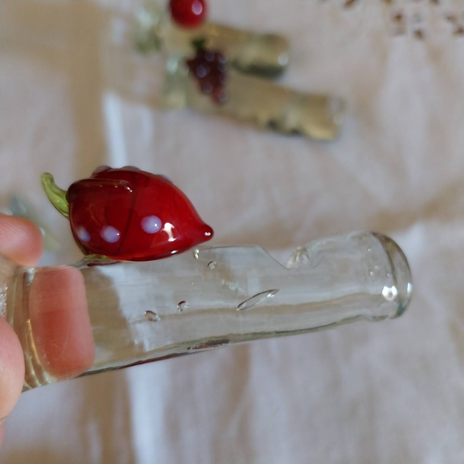 Blown glass knife rests