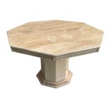 Mid-Century Octagonal Travertine Diningtable