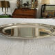 Large plate in silver metal goldsmith Orbrille 51 x 35 cm.