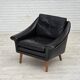 Fauteuil danois en cuir par Aage Christensen, années 1960
