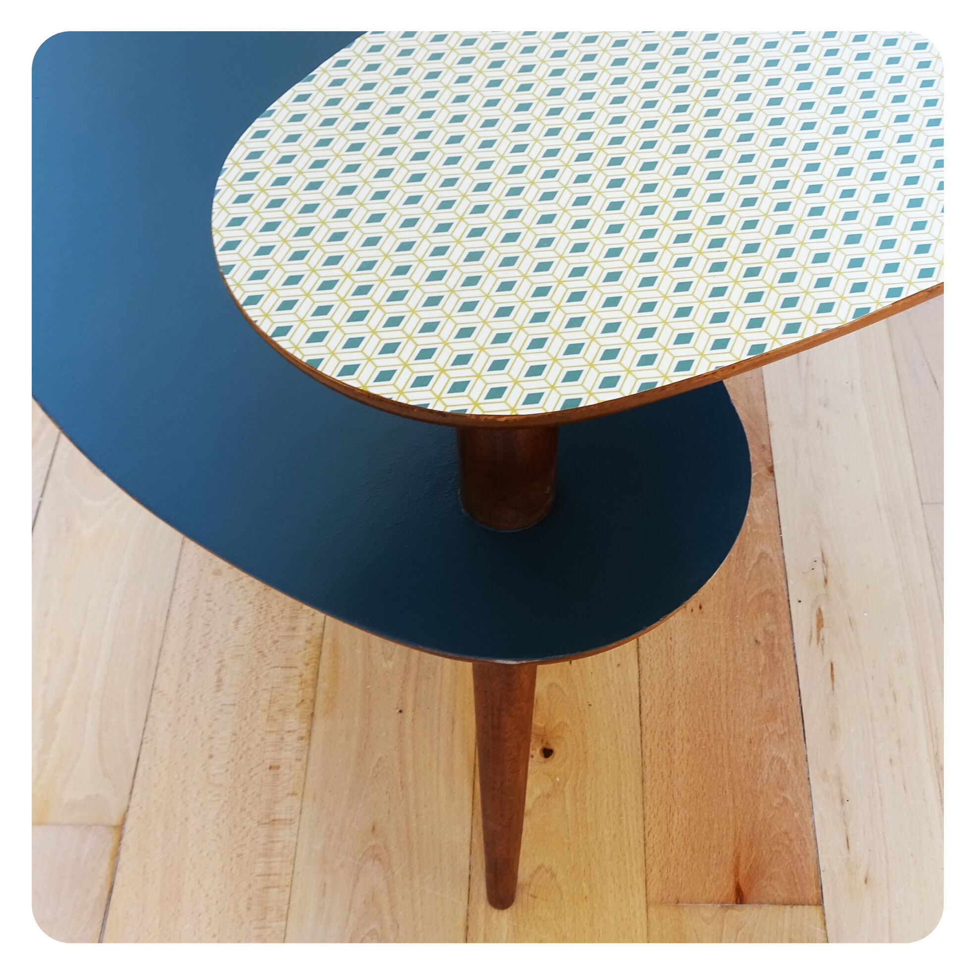 Table basse haricot vintage