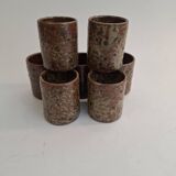 7 small stoneware cups / glasses