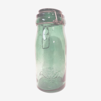"la lorraine" engraved glass jar 1 litre