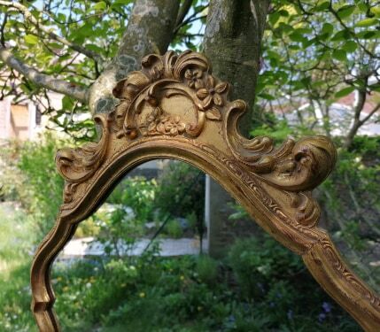 Golden mirror - 70x40cm