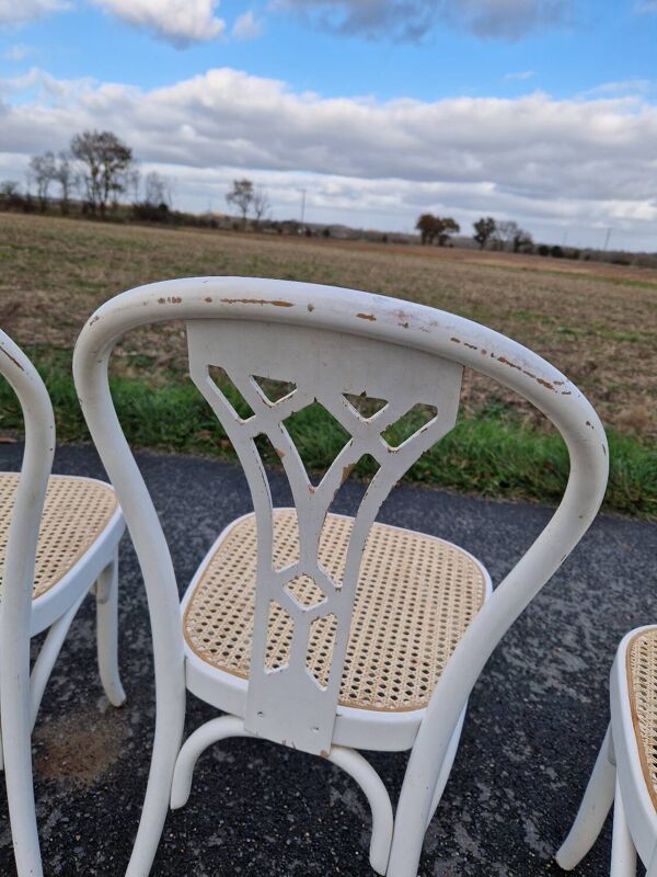 Lot de 4 chaises bistrot vintage