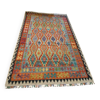 Grand Kilim Afghan en Laine – 292×206 cm