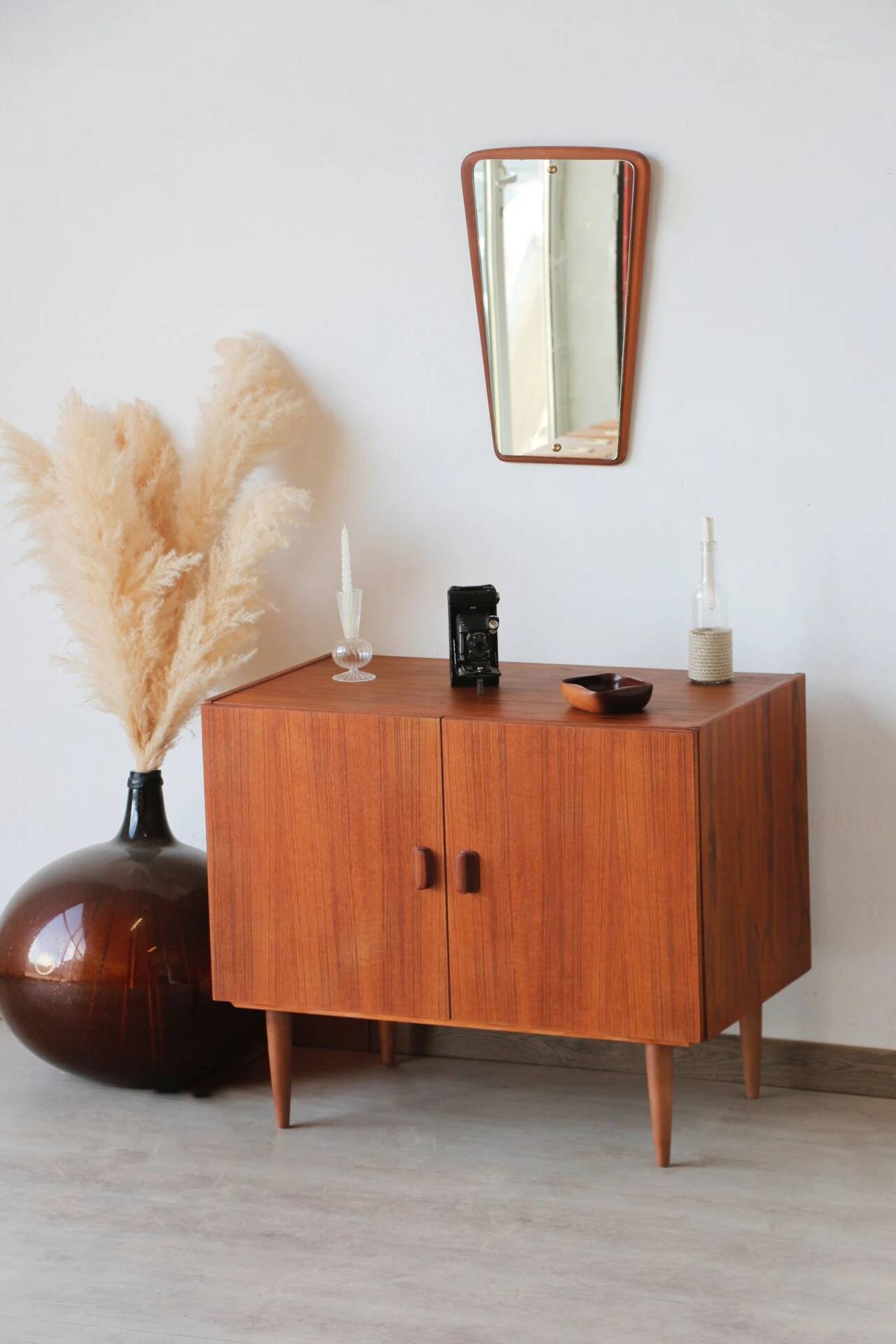 Restored vintage teak Scandinavian furniture