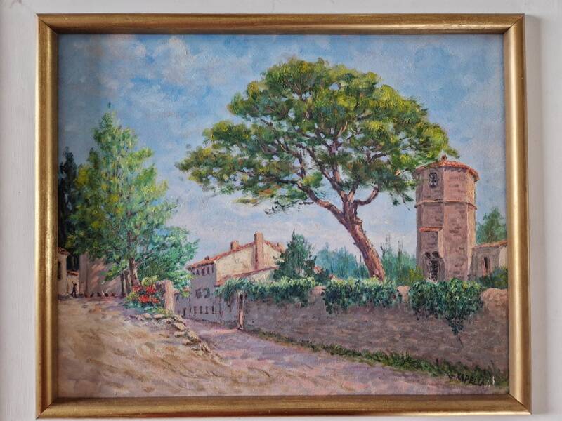 Christian Xapella (1927-2021) - Huile sur isorel - Paysage de Provence - Signée