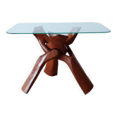 Brutalist tripod side table.