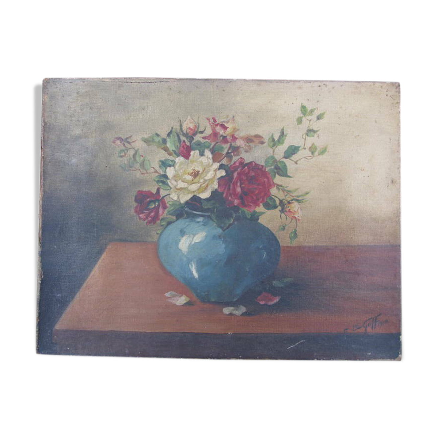 Painting oil on canvas Still Life by Le Goff 1910