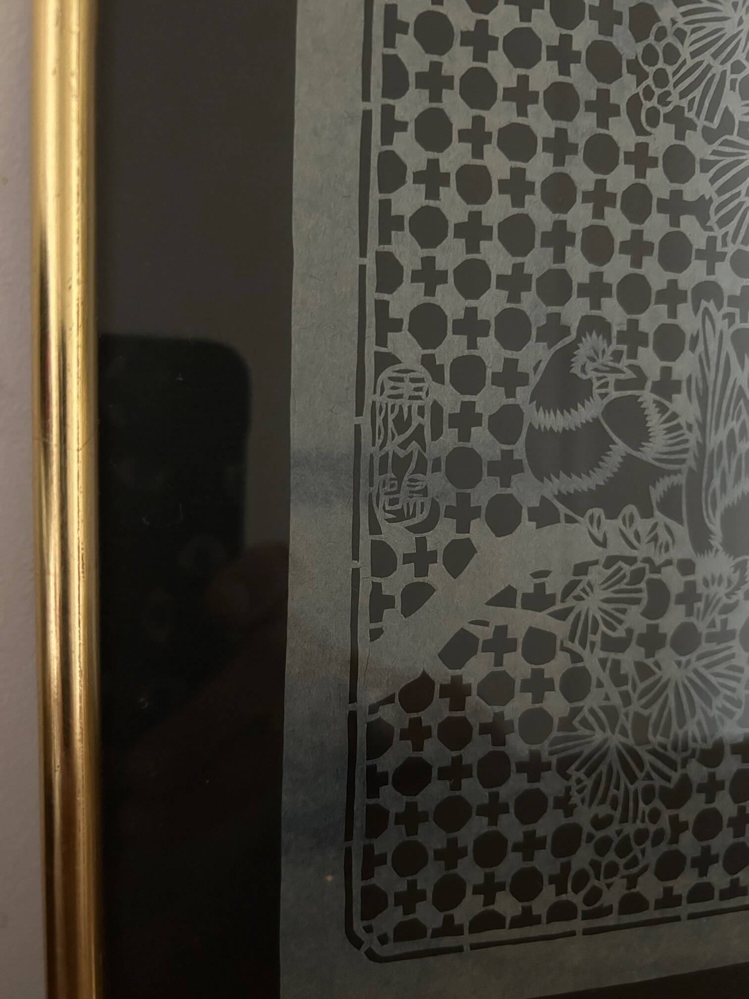 3 bird paintings in vintage Chinese cut paper