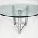 Postmodern Italian Steel and Glass Dining Table, 1980s