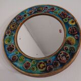 French ceramic mirror, 1960s