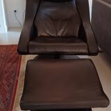 Nelo designer armchair + ottoman