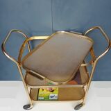 60s English rolling serving trolley