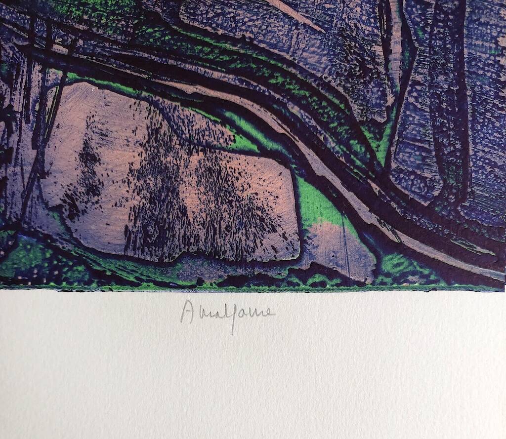 Lithograph by Joelle SERVE "Amalgam" signed