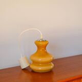 Pair of opaline pendants, Bubble, Beige, 1960