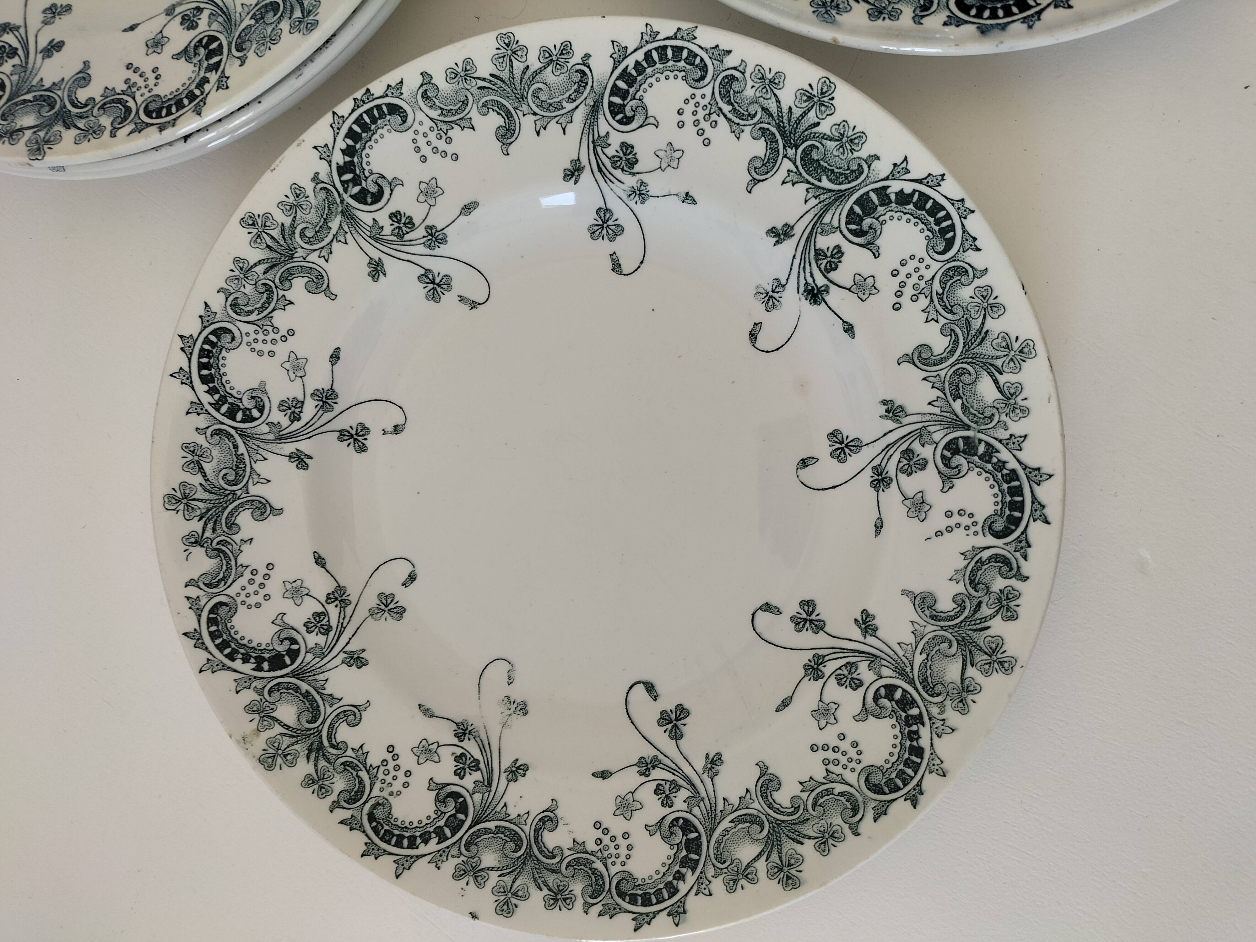 6 Saint-Amand Hamage ironstone plates – Byzantine decor