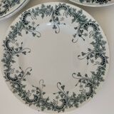 6 assiettes terre de fer Saint-Amand Hamage – décor Byzantin