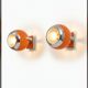 Pair of vintage 70s eyeball wall lights.