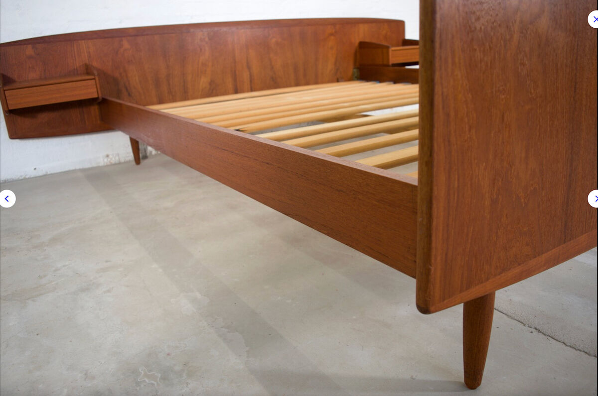 Lit double en teck danois par Melvin Mikkelsen années 1960.