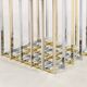 Pierre cardin, “cage” dining table, chrome and gilded steel. france, circa 1970.