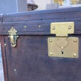 Antique hat trunk in genuine LEATHER