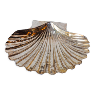 Vide poche shell by Valenti, silver metal, Spain, 1970
