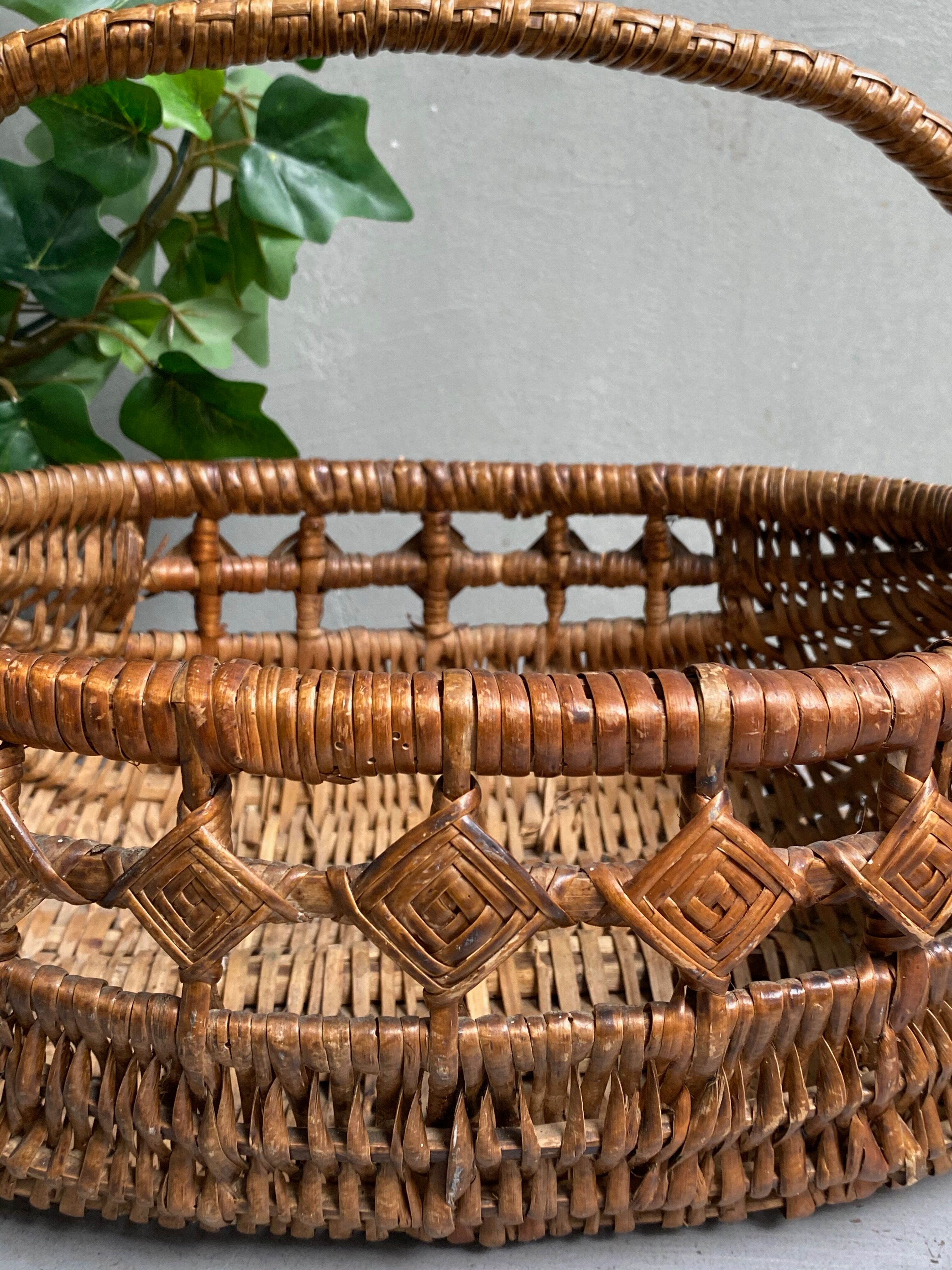 Vintage wicker basket