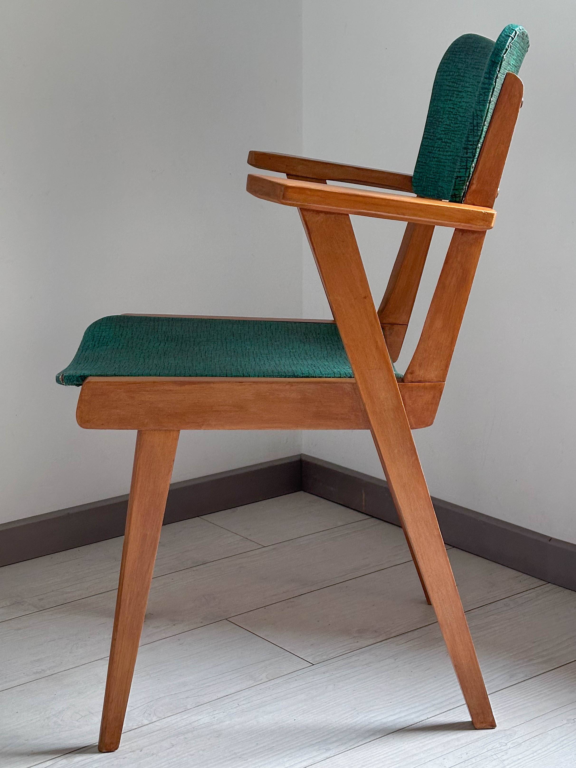 Green bridge chair - 1950s/60s