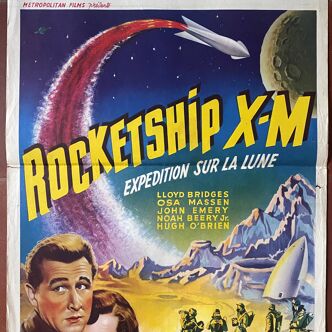 Affiche cinéma originale "Rocketship X-M" Film science-fiction 36x55cm 1950