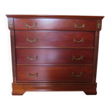 4-drawer chest of drawers – Cherry stain – Imitation Empire style – 80s