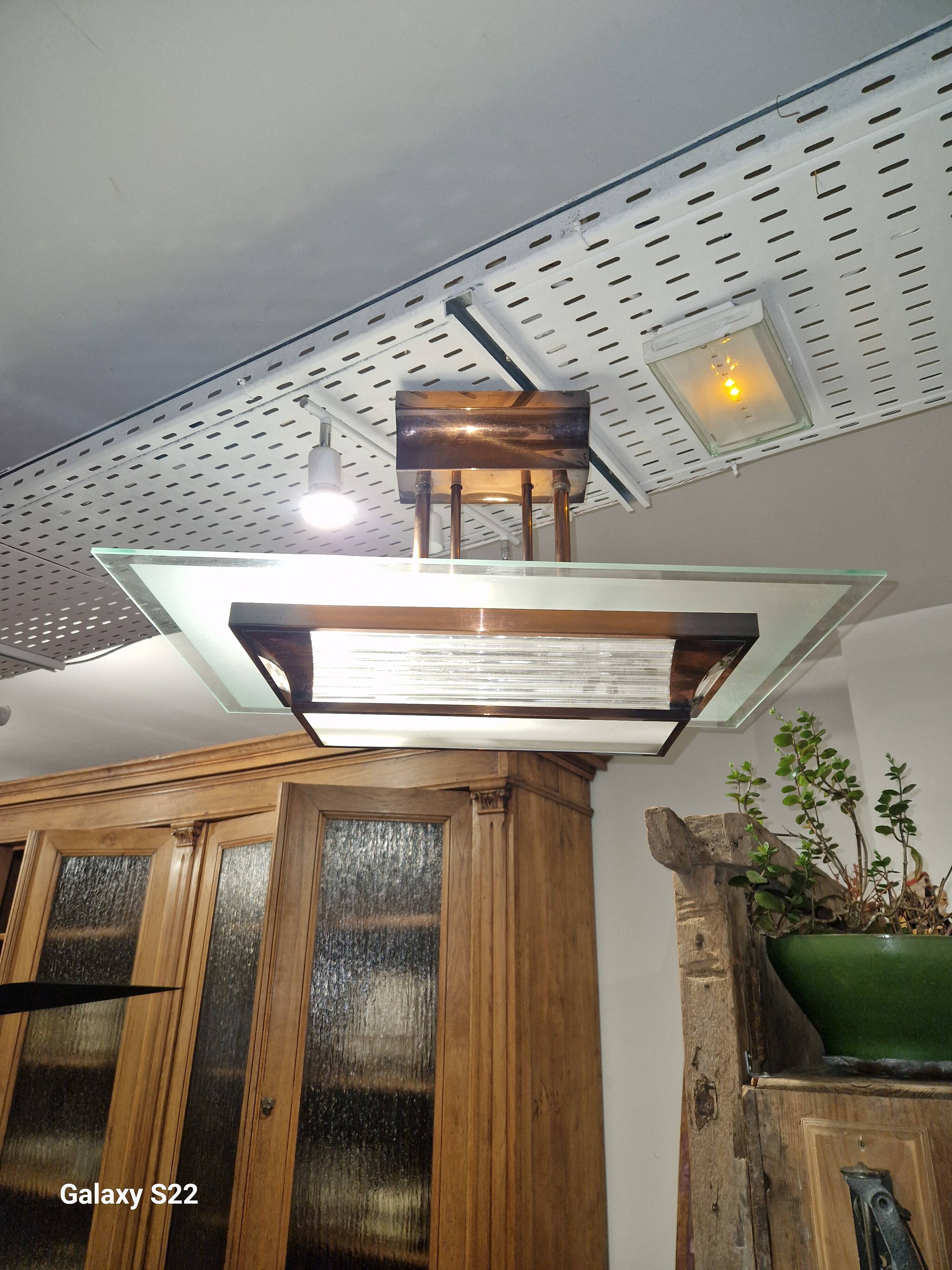 Art deco chandelier petitot henri