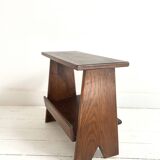 Small brutalist oak table