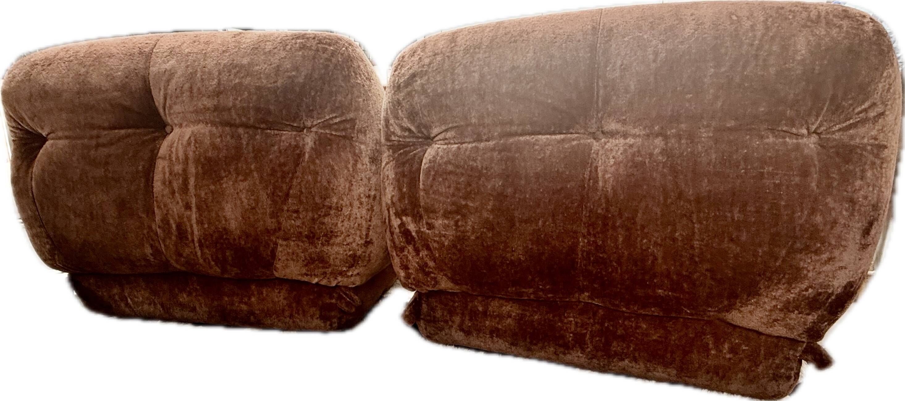 2 modular armchairs Nuvolone by Rino Maturi for Mimo Padova, 70s