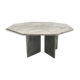 White marble hexagon coffee table, Germany, 1980s