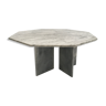 White marble hexagon coffee table, Germany, 1980s