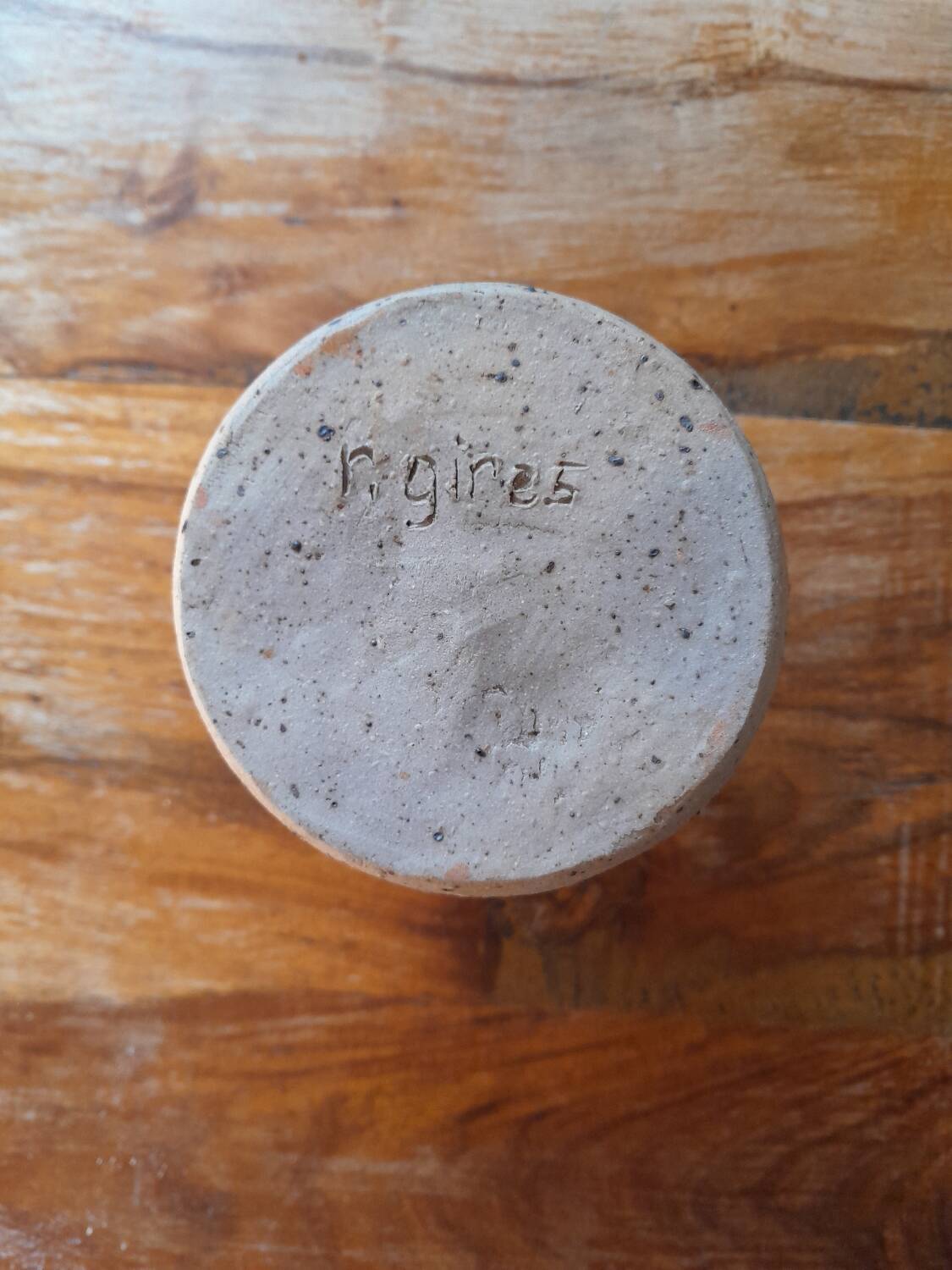 Pitcher, signed pyrite stoneware vase