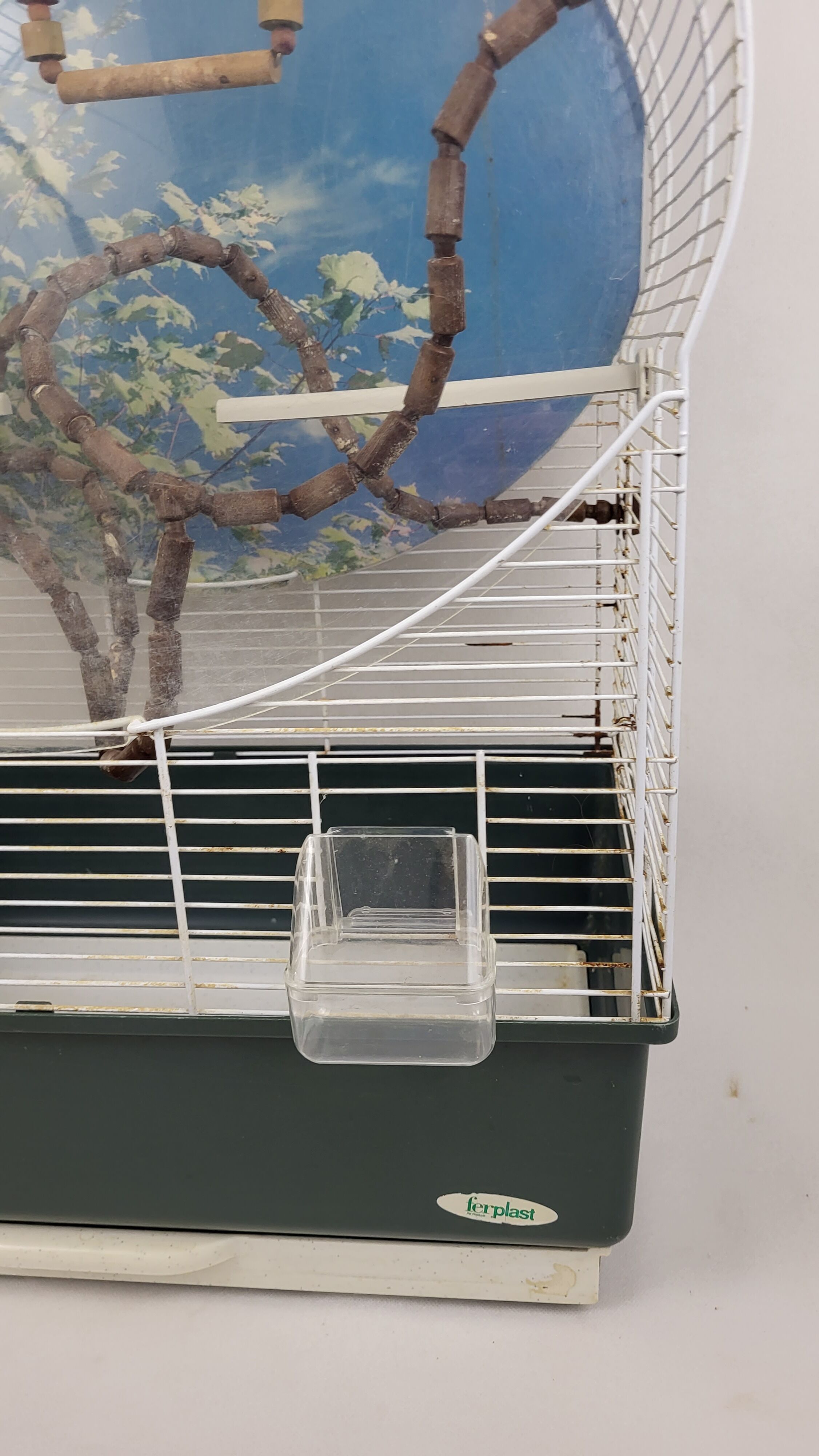 Vintage free standing bird cage