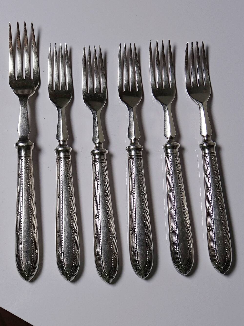 Antique Mappin & Webb silver plated dessert or dessert forks