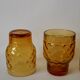 Lot de 4 verres ambrés Pernod années 70