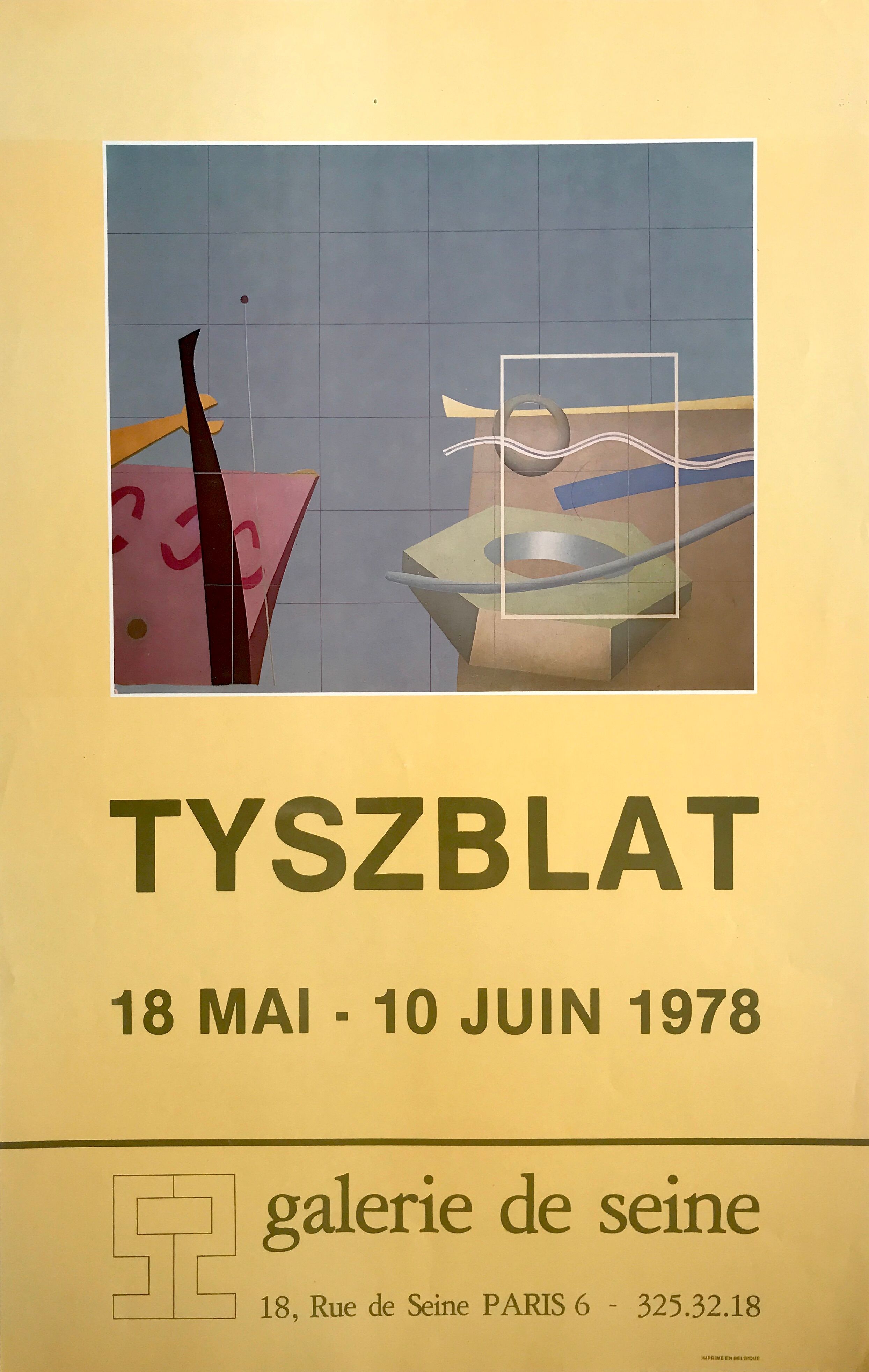 Original poster by Michel TYSZBLAT, Galerie de Seine, 1978