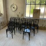 Lot 11 black Baumann bistro chairs