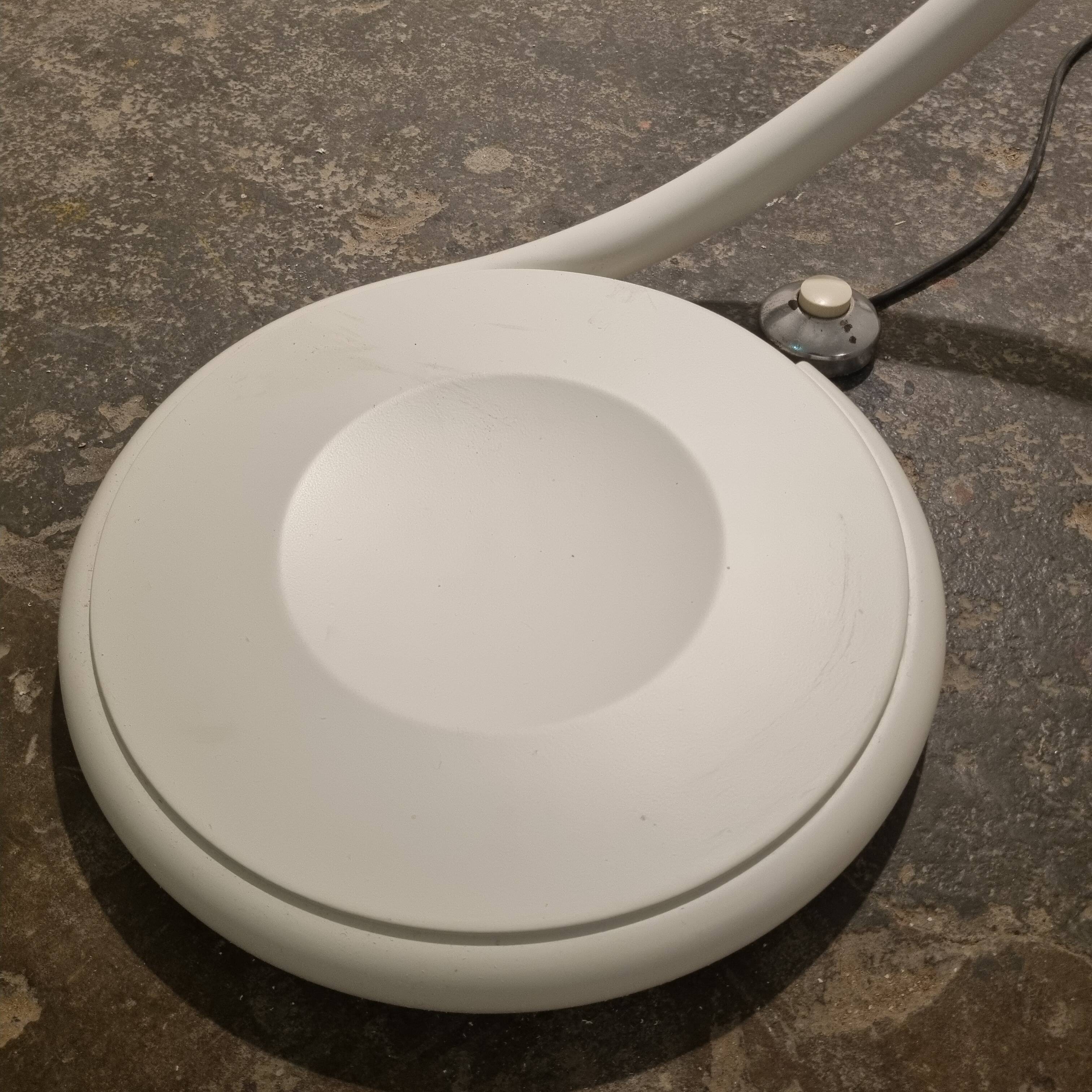 White Serpente Floor Lamp by Elio Martinelli for Martinelli Luce