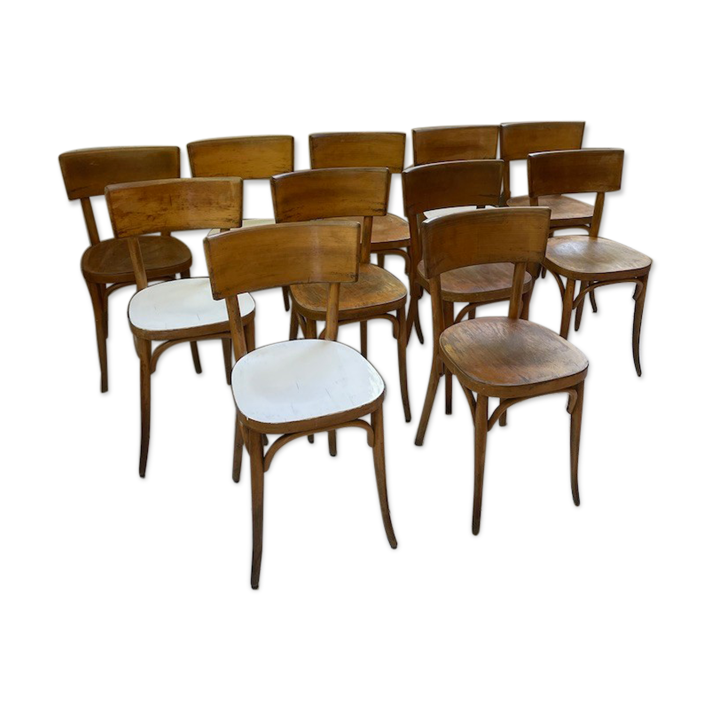 Set of 11 Baumann bistro chairs